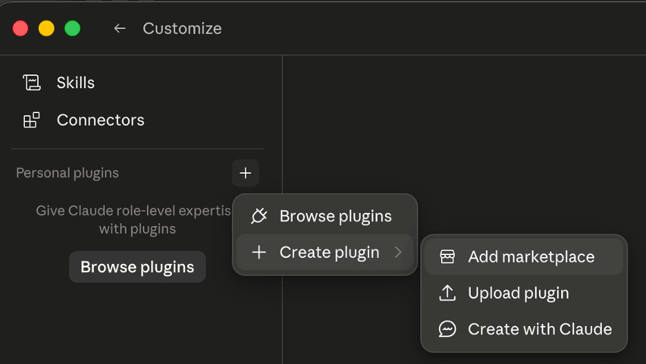 Click Browse plugins then Add marketplace