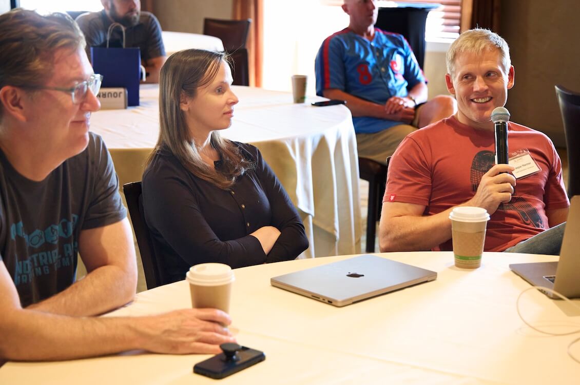 Soliant co-workers meeting at company offsite